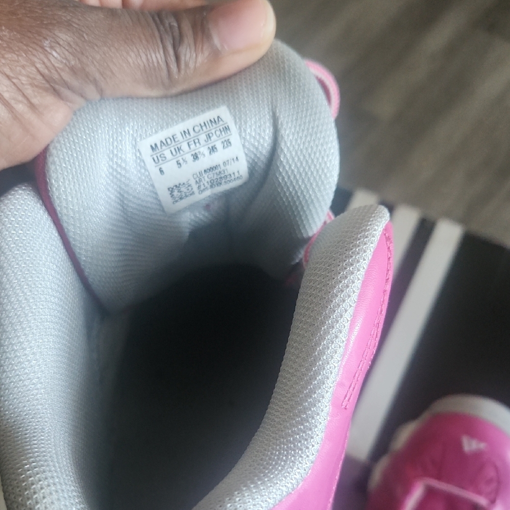 adidas Kids Pink and Gray Sneakers - Picture 8 of 10